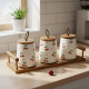 Porcelain Jar Set - 3 Pcs